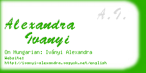 alexandra ivanyi business card